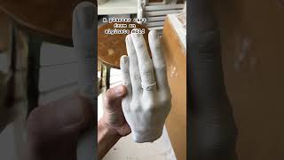 A plaster cast of my hand from an alginate mold casting alginate sculpture plaster [upl. by Riocard]