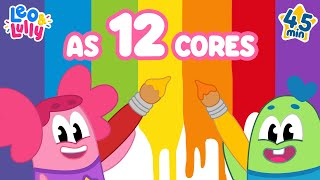 O MELHOR VÍDEO PARA APRENDER AS CORES  MÚSICAS DAS CORES  40 MINUTOS DE CORES  TODAS AS 12 CORES [upl. by Morse]