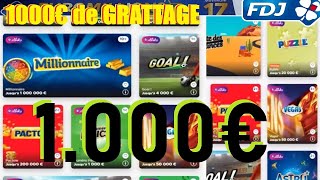 🤑 1000€ de Grattage de Tickets de Jeux à Gratter FDJ 🤑 Mix de tickets [upl. by Ennaegroeg353]