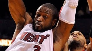 Chicago Bulls vs Miami Heat Dwyane Wade whines about everything [upl. by Naveb478]