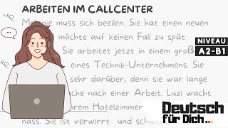 Deutsch für Dich 74 Deutsch lernen mit kurzen Geschichten  Arbeiten im Callcenter [upl. by Sutphin]