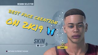 Best Face Creation On 2k19 Look Goated 🦋 [upl. by Devonne]