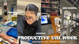 Productive Weekly Vlog ✨🎧 Medical School Studying Balancing a Social Life Hospital Placement [upl. by Noiwtna]