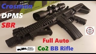 Crosman DPMS SBR Review amp Accuracy Test Full Auto BB Rifle [upl. by Tessie]