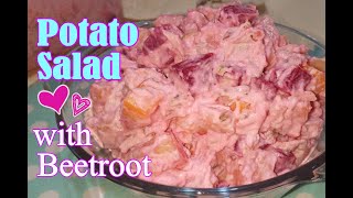 Potato Salad with Beetroot  Russian Salad  Best Healthy Tasty Salad  Best for all parties [upl. by Annayehc]