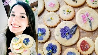 Las galletas MÁS BONITAS DEL MUNDO Deliciosas con flores naturales Sabor Limón y lavanda [upl. by Elleret]