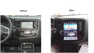 Mitsubishi Outlander Tesla Style head unit Android 71 system radio demo  AutoChose [upl. by Buckley]