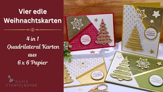 Besondere Kartentechnik edle Weihnachtskarten  Dekorativer Tannenbaum  Stampin Up [upl. by Schulze]