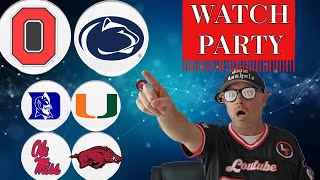 LIVE OHIO STATE VS PENN STATE MIAMI VS DUKE OLE MISS VS ARKANSAS WATCH PARTY LIVESTREAM [upl. by Kimberli]