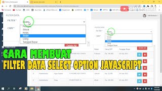 Cara Membuat Filter Select Data Menggunakan Script Javascript [upl. by Lemmy]