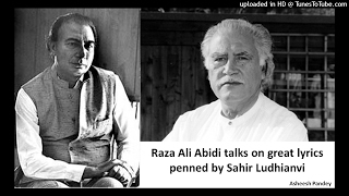 Raza Ali Abidi talks on great lyrics penned by Sahir Ludhianvi [upl. by Alecia]