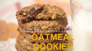 The best Dark Chocolate chunks oatmeal cookies [upl. by Capriola]