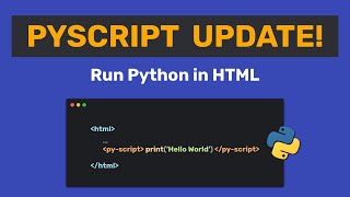 PyScript is officially here🚀 Build web apps with Python amp HTML [upl. by Ahseryt]