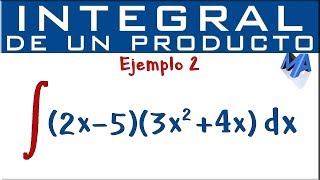 Integral de una multiplicación  Ejemplo 2  Polinomio por polinomio [upl. by Garnes732]