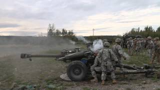 Uncut Direct Fire Drill M119 Howitzer [upl. by Pennebaker223]