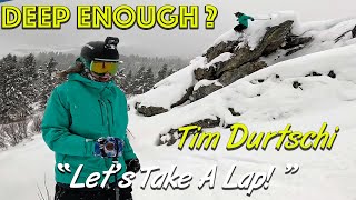 Just Deep Enough Tim Durtschi quotLets Take A Lapquot at Jackson Hole skiing powder POV ski [upl. by Ydaj15]