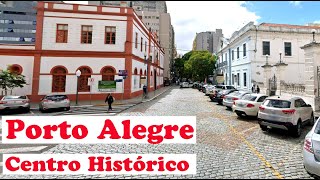 PORTO ALEGRE BRASIL  Centro Histórico  Rua da Praia  Rua Duque de Caxias  roteiro de carro [upl. by Rajiv]