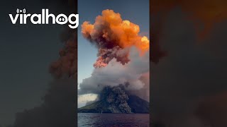 Beautiful Eruption of the Mount Stromboli Volcano  ViralHog [upl. by Nabe]