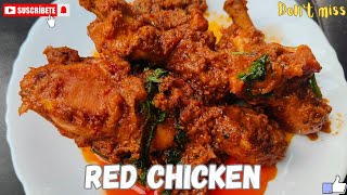 Red chicken recipe  Daawat waala red chicken  Hyderabadi red chicken kaise banayein [upl. by Doownyl]