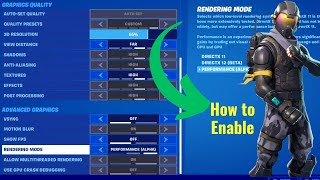 How To Enable Performance Mode In Fortnite Settings Resetting Fix [upl. by Grae731]