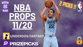 11202024  NBA PLAYER PROPS  PrizePicks  Underdog Fantasy  Best Player Props [upl. by Ajidahk]