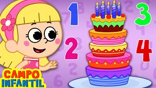 Campo Infantil  Elly y Eva Hacen un Pastel Contando Hasta 10  Canciones Infantiles Animadas [upl. by Kowalski]