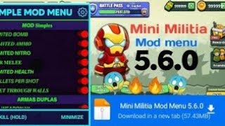 Mini Militia MEGA Mod Menu  2024 Update v560  How To Download Mini Militia Hack [upl. by Ellehcsar]