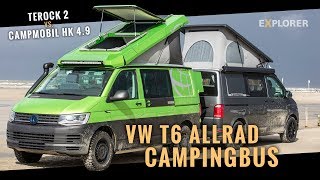 VW T6 Allrad Campingbus Vergleichstest  Terock 2 vs Campmobil HK 49 [upl. by Ardnoid]