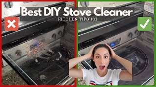 🧽🧼Best NATURAL amp EFFECTIVE Stove Cleaner  HOW TO CLEAN A STOVE TOP  Homemade Stove Cleaner [upl. by Shiller]