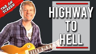 Highway To Hell Guitar Lesson  ACDC [upl. by Litnahc]