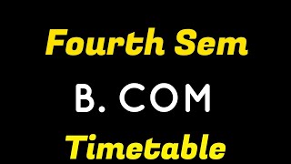 BCOM Fourth sem Exam Timetable fourthsemester Bcom calicutuniversity [upl. by Eelahc804]