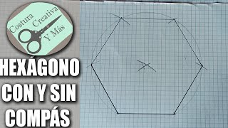 Como dibujar 1🟡 HEXÁGONO CON Y SIN COMPÁS 🟡 TUTORIAL paso a paso [upl. by Aiveneg]