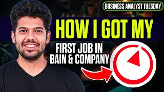 How I got a job at Bain amp Company as Fresher  Management Consulting  Hrithik Mehlawat [upl. by Ihp]