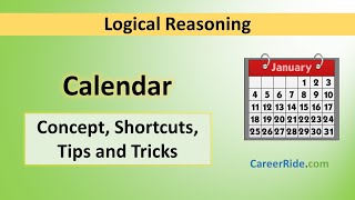 Calendar  Tricks amp Shortcuts for Placement tests Job Interviews amp Exams [upl. by Mab178]