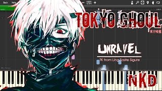 quotUnravelquot  Tokyo Ghoul OP  EASY VERSION  \\M1chael0311\\ Piano Tutorial Synthesia [upl. by Aldis259]