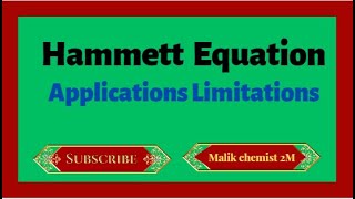 Applications and Limitations Of Hammett Equation Organic Chemistry Drawbacks of Hammett equation [upl. by Alicia]