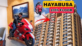 Starting LOUDEST Turbo HAYABUSA on 10th FLOOR 😱 1st in INDIA 🇮🇳 [upl. by Alberik]