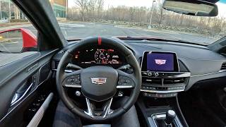 2024 Cadillac CT4V Blackwing 6Speed Manual  POV Driving Impressions [upl. by Osbourn]