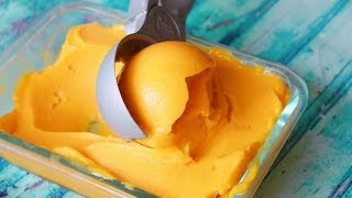 How To Make 2 INGREDIENT MANGO SORBET [upl. by Eignat]