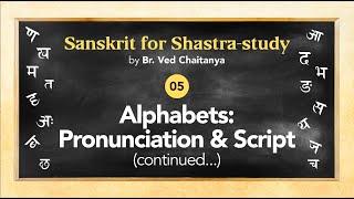 Sanskrit for Shastrastudy by Br Ved Chaitanya  Session 05  Alphabets Pronunciation amp Script [upl. by Milt]