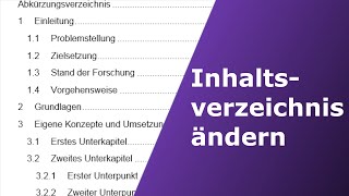 Layout beim WordInhaltsverzeichnis ändern [upl. by Ennaer]