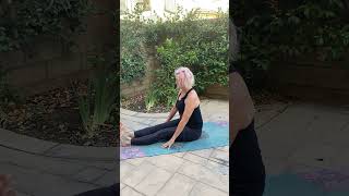 Gentle Hamstring stretch yogainspo tighthammies yogaforbeginners yogateacher gentle [upl. by Anahsit]