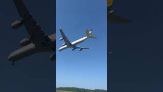 A340600  IAD plane spotting avaition a340 iad avgeek shorts [upl. by Dnalevelc]