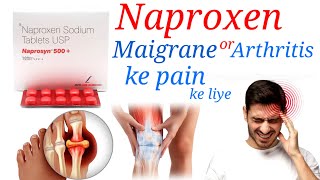 Naproxen 500 mg tablet  Naprosyn 250 tablet hindi  migraine headache arthritis [upl. by Aerdua]