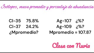 📚📝Isótopos ¿Qué es un isótopo Porcentaje de abundancia y masa promedio [upl. by Hceicjow]