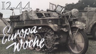 German Newsreel Europa Woche 93  KURLAND COMBAT amp KETTENKRAD [upl. by Anuat]