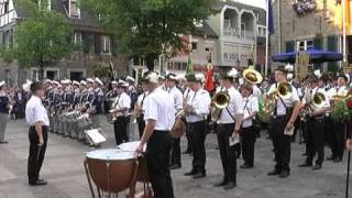 Schützenfest Ratingen Mitte Platzkonzert Großer Zapfenstreich 31 07 2010 [upl. by Ahseenal]