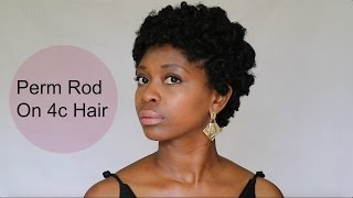 Perm Rods on Natural hair 4c Tutorial  Jordana Afonso [upl. by Ylremik748]