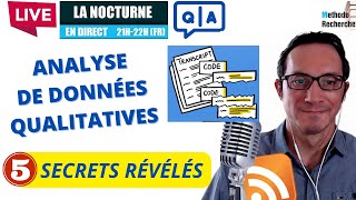 🎙LIVE  5 Secrets de lAnalyse de Données Qualitatives [upl. by Louisette]