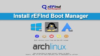 How To Install rEFInd in Arch Linux  Dual Boot With Windows [upl. by Gehlbach]